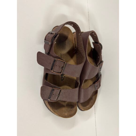 Birkenstock Sandals Men’s 9 Women’s 11 Brown Leather 42 Made in Germany Boho - Picture 3 of 8